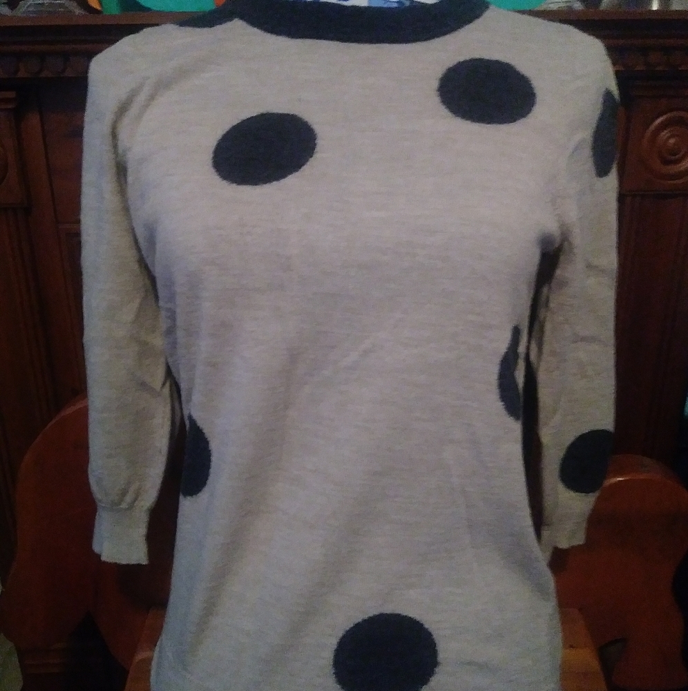 J Crew pokka dot sweater